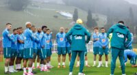 Jogadores da Seleção Brasileira participam de treinamento sob comando de Carlo Ancelotti