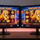 imagem de computadores com os jogos online Imagem gerada por IA