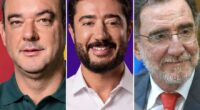 Flávio Roscoe, Gabriel Azevedo e Patrus Ananias Foto Montagem com IA