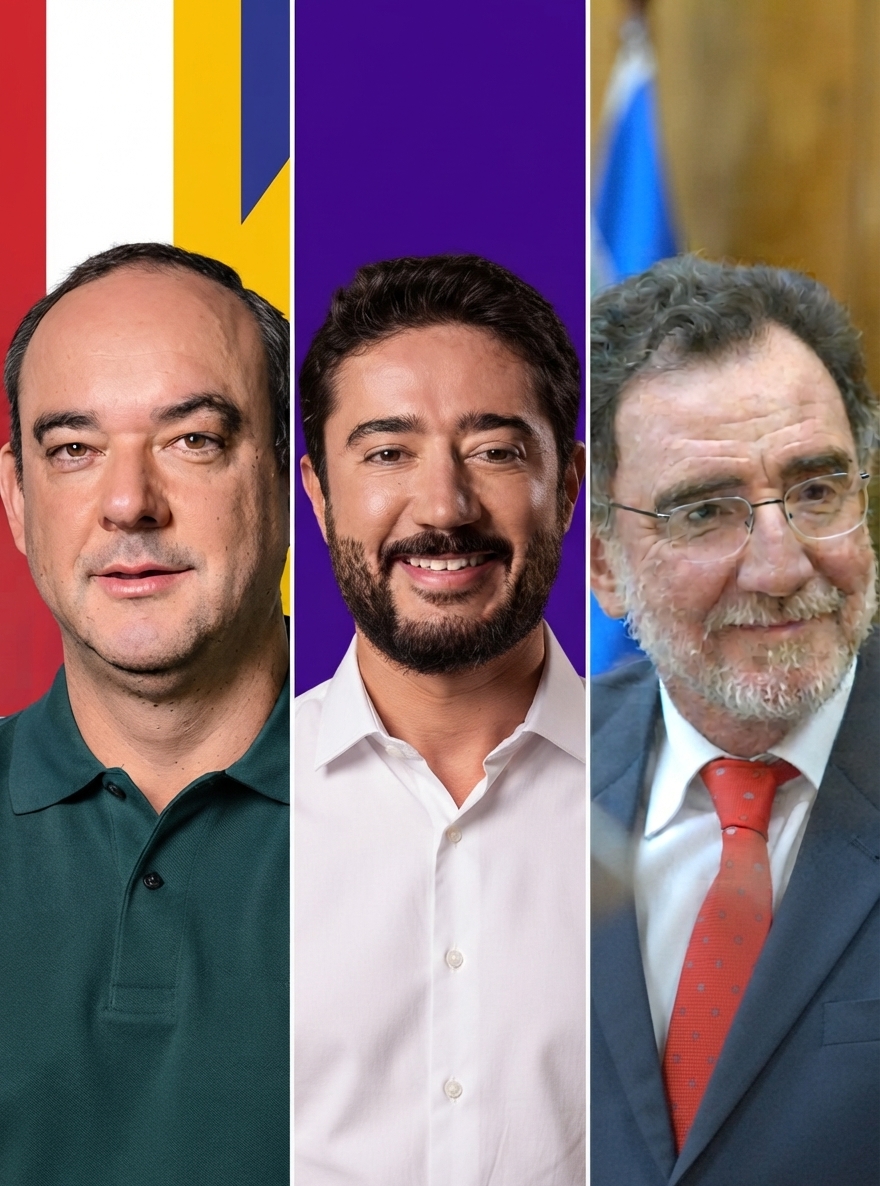 candidatpos na Amig Flávio Roscoe, Gabriel Azevedo e Patrus Ananias Foto Montagem com IA