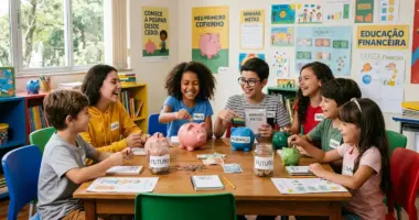 Gemini Generated crianças adolescentes educação financeira