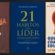 Capas dos livros Quem você se torna quando lidera, 21 hábitos do líder extraordinário e Guia de Coaching Educacional, obras de destaque da coluna literária